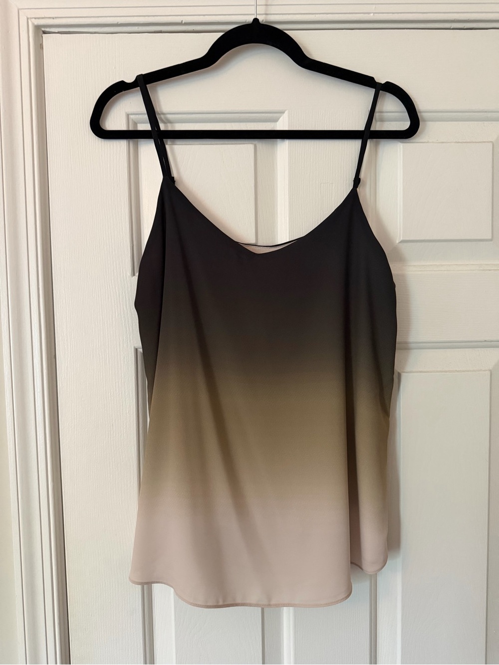 Tahari Ombre Spaghetti-Strap Cami in Olive and Cream